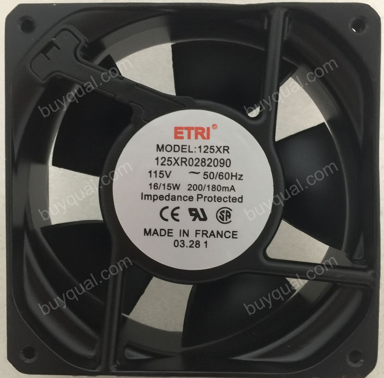 ETRI 125XR0282090 115V 16/15W Cooling Fan - New ETRI 125XR0282090 115V 16/15W Cooling Fan - New